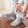 Осенне-зимние утепленные носки с двумя пальцами для мужчин, однотонные деловые шлепанцы, носки с раздельным носком, теплые хлопковые носки средней толщины