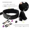 BDSM Bondage Kits PU Leather Restraint Set Handcuffs Collar Masks Silicone mouth plug Sex Toys For Women Couples SM Adult Games