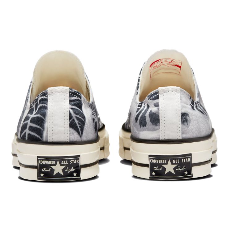 Converse Кроссовки унисекс Chuck 70 Low Tropical Leaf White Egret Black A00483C