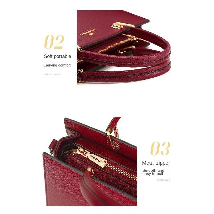 WDPOLO Сумка для мамы, новинка 2023 года, свадебная сумка среднего возраста, красная сумка, атмосферная женская сумка большой вместимости для свекрови