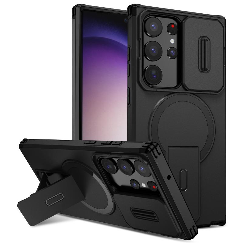 Ударопрочный чехол для Samsung Galaxy S26 Ultra 5G Сдвижная камера Магнитная жесткая Funda Samsung S25 Edge S24 FE S 26 25 Plus 24 Coque