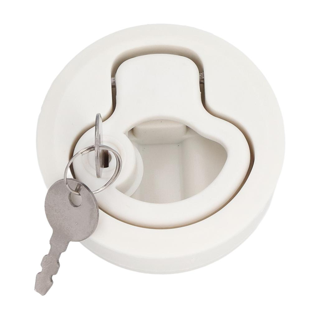 Замок двери шкафа автодома Врезной круглый из цинкового сплава с 2 ключами Защита от ржавчины Скользящий для яхты дома