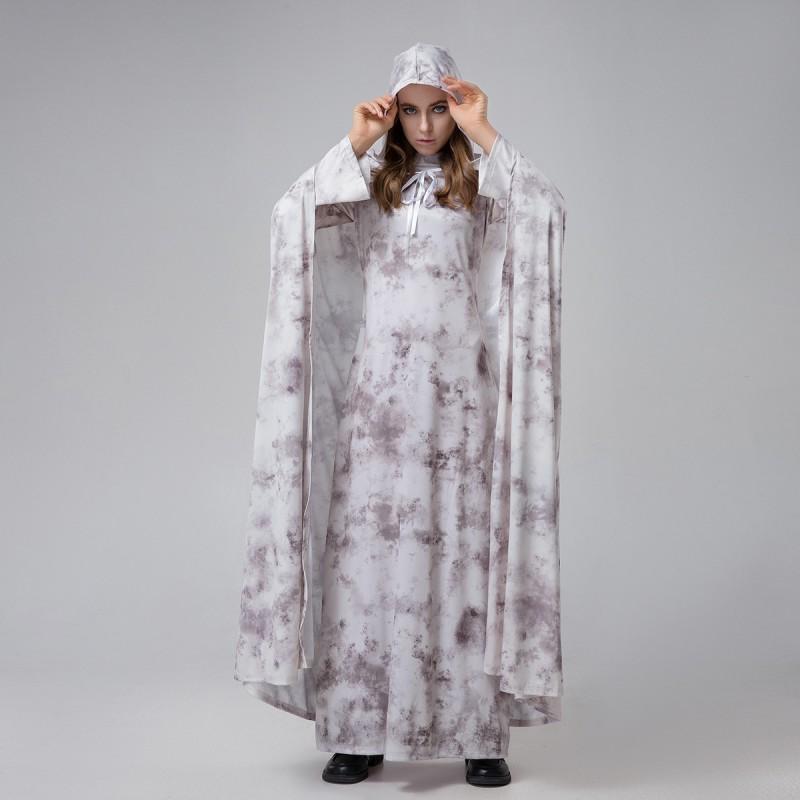Halloween Cosplay Dress Pink Skull Vampire Print Role Play Costume Women