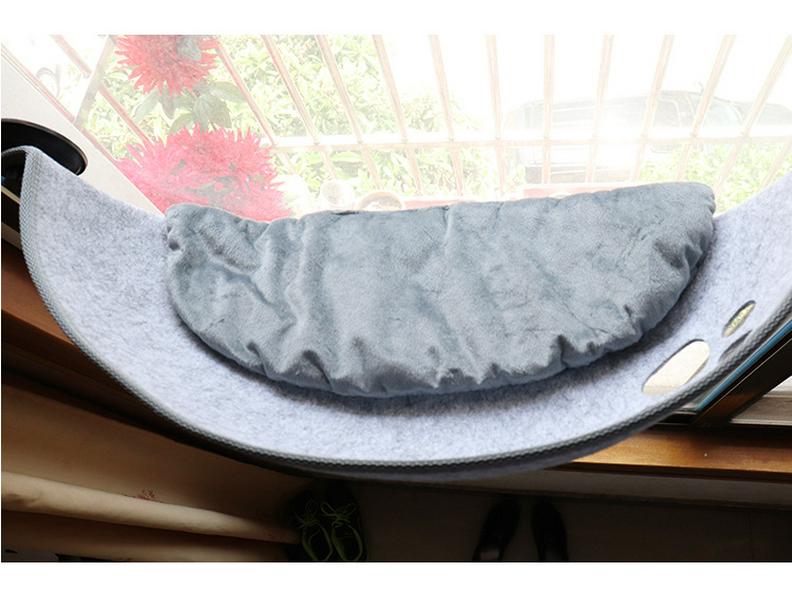 Cat Hammock Window Sill Bed with Suction Cups - Pet Balcony Perch