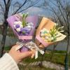 Fake Flower Mini Flower Bouquets Home Decoration Crochet Artificial Flower Wedding Party