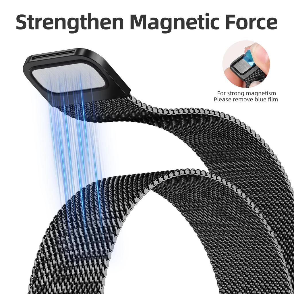 Ремешок для Apple Watch Series 10 Ultra 9 8 7 SE 6 5 4 3 2 1 46 мм 49 мм 45 мм 44 мм 42 мм Магнитная застежка Полоска из нержавеющей стали
