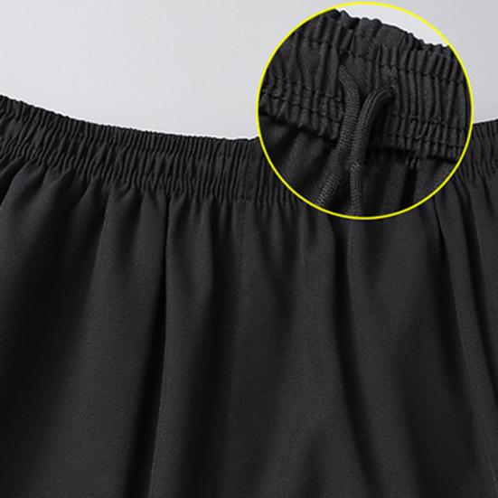 Мужские шорты с эластичной талией, средней посадкой, регулируемые шорты с завязками, эргономичный дизайн, однотонные повседневные шорты из ледяного шелка