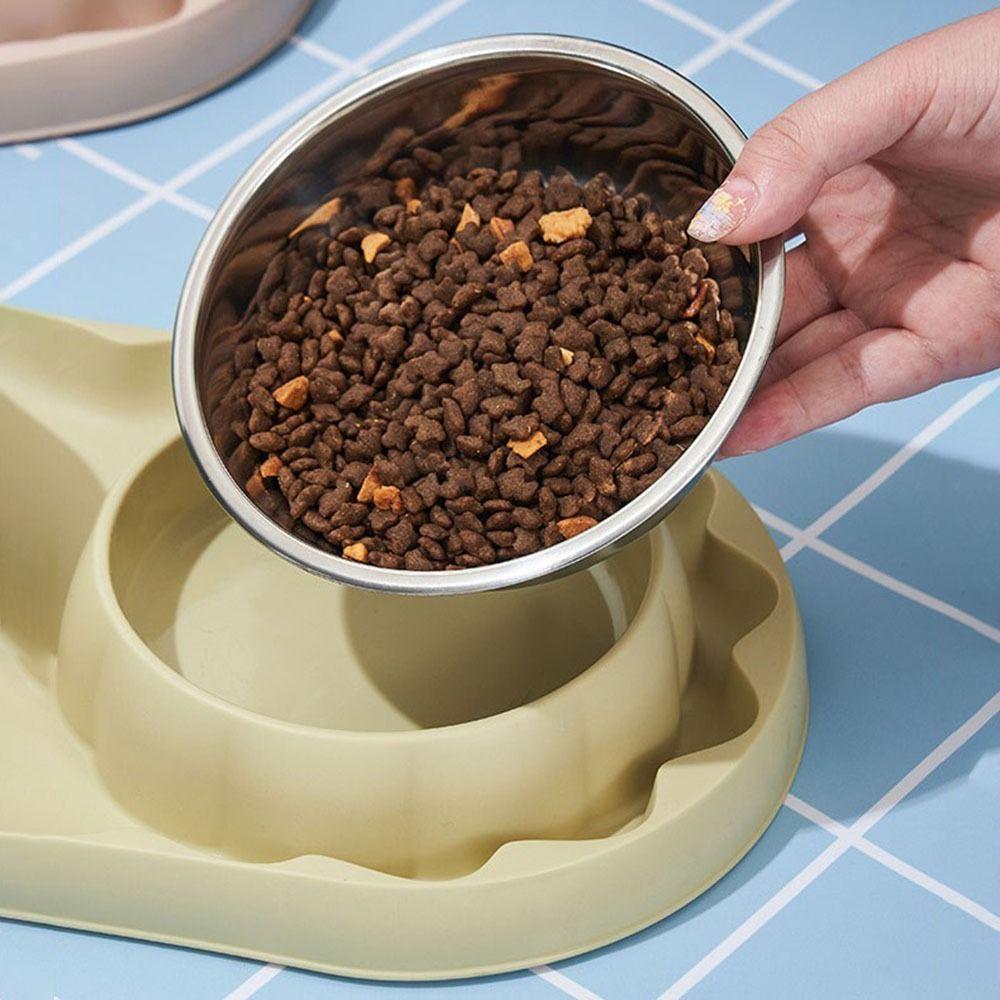 Многофункциональная двойная миска из нержавеющей стали для домашних животных, герметичная, устойчивая, миска для корма животных, нескользящая, дозатор корма для собак, для кошек, собак