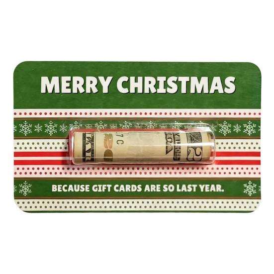 Bruh Money Holder Christmas Tree Hanging Cash Holder Card Decoration Ornament Festival Party Holiday Money Gift