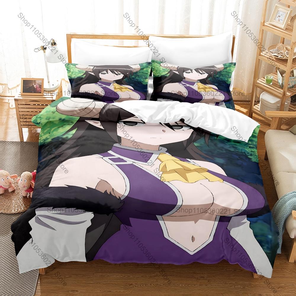Cool Isekai One Turn Kill Nee-san Bedding Set Duvet Cover + 2 Pillowcases OP One Shot Girl Isekai Fantasy Anime Bedroom Decor