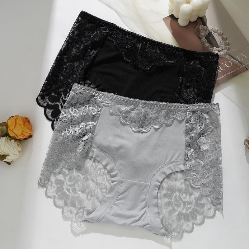 Ladies Sexy Lace Panties Summer Thin Seamless Mid Waist Breathable Ladies Panties