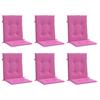 VidaXL Low Back Chair Cushions Set of 6 Pink Fabric 361336