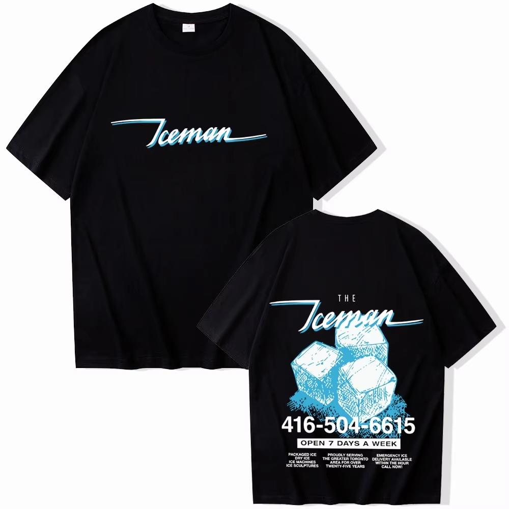 Drake The Iceman Vintage Tshirt Street Engineered Men Women Oversized Short Sleeve Y2k Cotton Short Sleeve Female Male Clothing