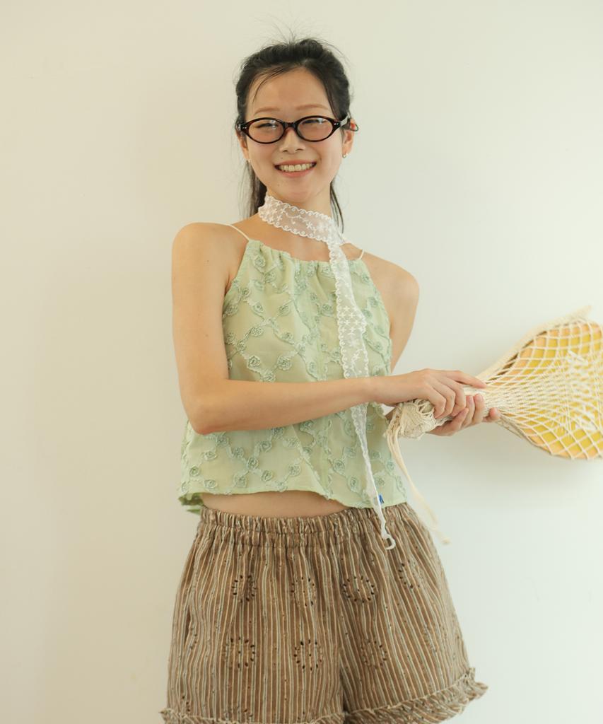 SORDI Blooming Halter Top_Lime