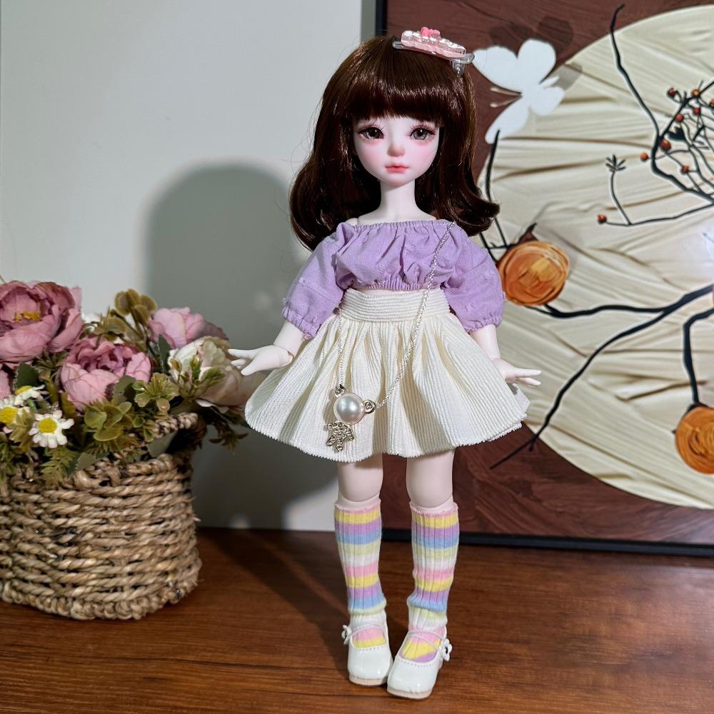 DIY 1/6 BJD Skirt 1/6 30cm Doll Doll Dress Up Fashion Doll'S Lolita Dress  Cotton Doll