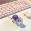 Transparent Base Fidget Keychain Dice Keycap Clicker Pendant Press Toy  Daily Carry