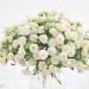 1PC Bridal Bouquet Silk Flower Carnation Artificial Flowers In Vase On Wedding Table Home Indoor Decoration Fake Plant