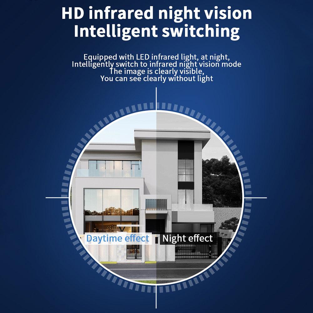 Беспроводной мини-дверной звонок с двусторонней аудиосвязью, умной видеокамерой с изображением в реальном времени 1080HD и ночным видением для безопасности дома