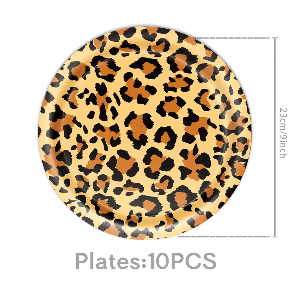 Pink Leopard Birthday Party Decoration Animal Leopard Theme Tableware Cup Plate Banner Balloons Birthday Party Supplies Gifts