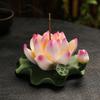 Ceramic Flower Incense Holder for Stick, Centerpiece Home Decor