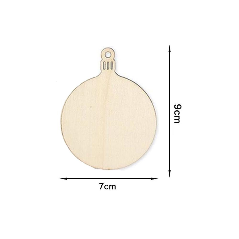 10/20/30X Рождественский Деревянный Декор для Рукоделия Подвесной Шар Заготовки Формы Реквизит для Елки