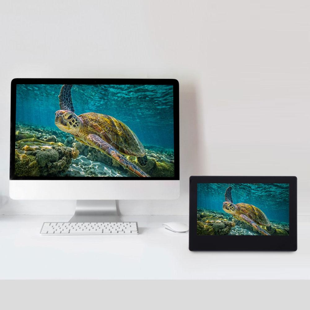 7-дюймовый монитор HDMI LCD IPS с полным углом обзора 1024 x 600 с корпусом для Raspberry Pi
