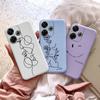 Girls Line Soft Silicone Case For Xiaomi Redmi Note 13 Pro 13C 14T 15 Samsung A55 A35 M34 M35 S24 S25 Huawei Honor 200 iPhone Realme Shockproof Cover