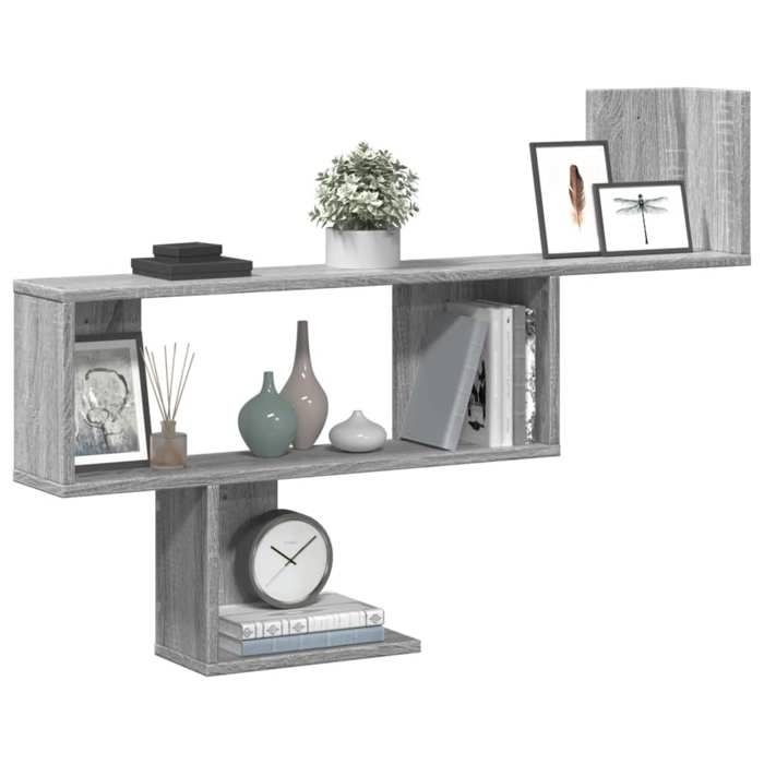 VidaXL Wall Shelf Sonoma Grey 100x15x70 Cm Engineered Wood 853196
