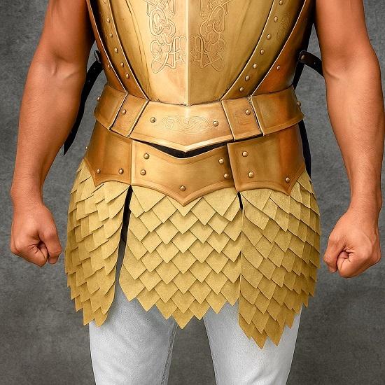 Medieval Knight Armor King’s Guard Half Body Cuirass Suit, LOTR-Inspired Fantasy Cosplay LARP Costume