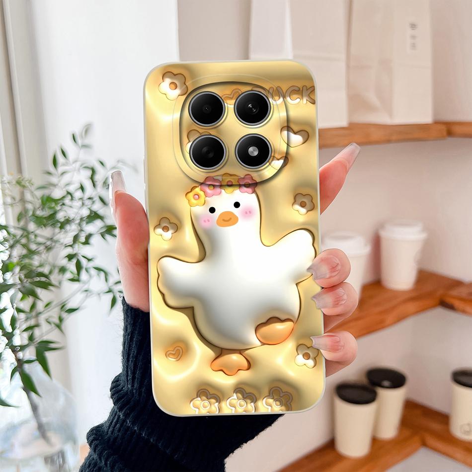 Чехол для Poco M8 Pro Милый дизайн Ударопрочный Защита для телефона Мягкий Жидкий Силикон Высокое качество Задняя крышка Для Poco M 8 M8Pro Capa