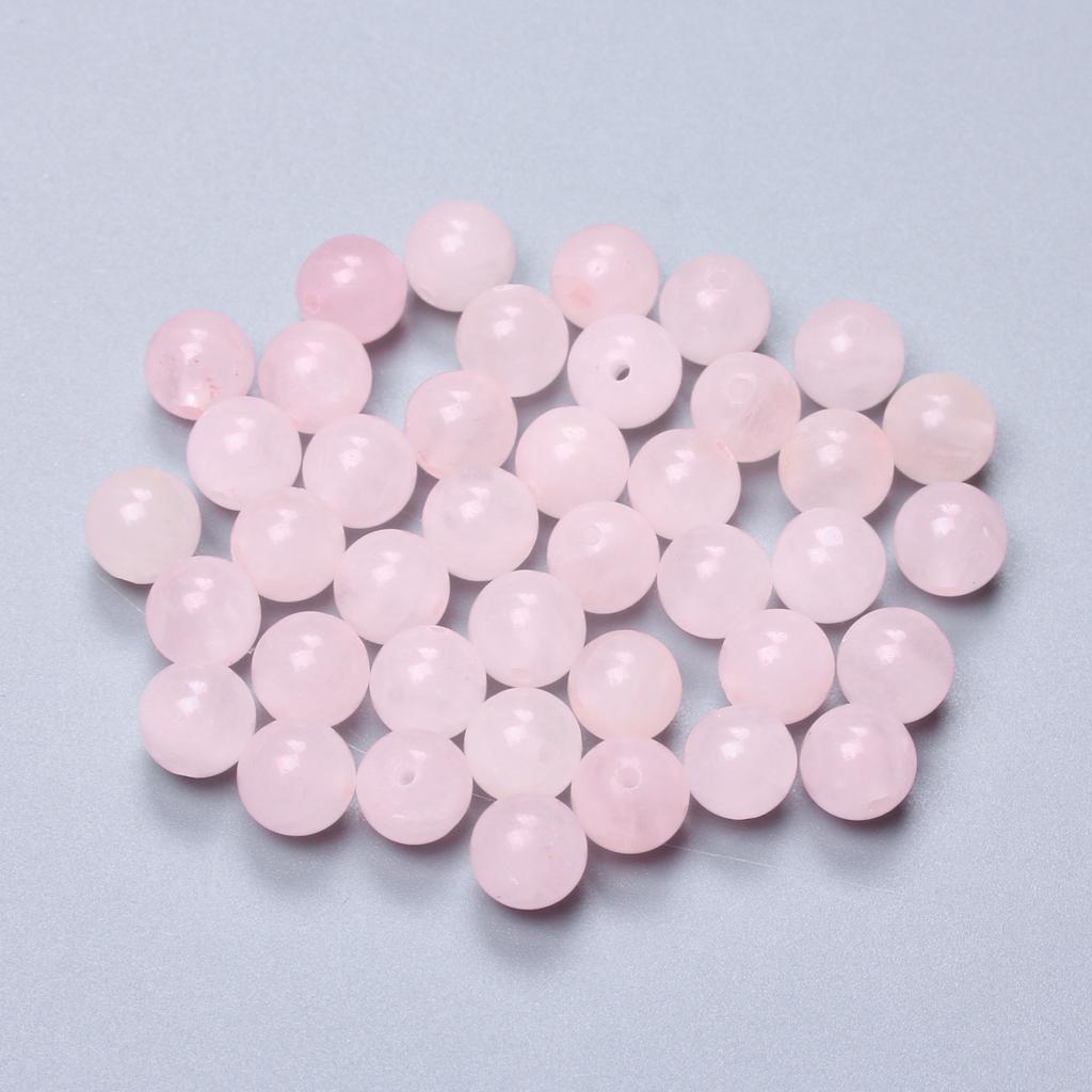 Товары для дома и вечеринок Материал для ожерелья-брелока Розовый натуральный камень случайного цвета Круглые бусины ручной работы «сделай сам» 20-60 шт. 4/6/8/10/12 мм свободные бусины