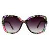 Suzy Levian Women S Black Floral overSize lenS SunglaSSeS Multi