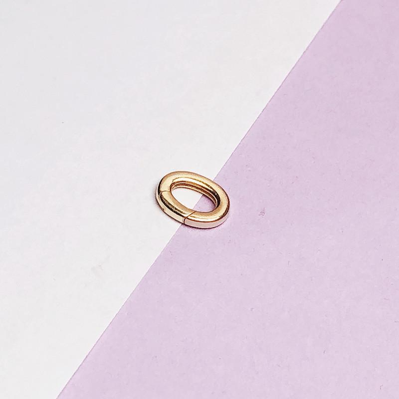 Oval Spring Buckle Necklace & Bracelet: Geometric Sterling Silver, Plain Silver & Gold Buckle Jewelry with Free Shipping, Small Lock Buckle.