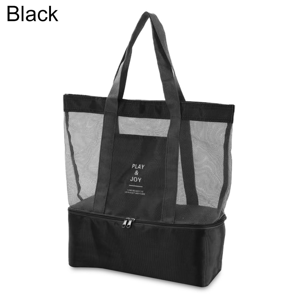 Сумка для ланча с термоизоляцией, сетчатая прозрачная сумка для закусок, сумка для хранения мелочей, сумки для пикника и пляжа