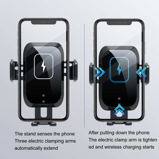 X11 Автомобильное беспроводное зарядное устройство Автоматическая быстрая зарядка Портативное 15 Вт Qi Автоматический умный сенсор Беспроводное зарядное устройство Держатель для телефона для автомобиля