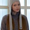 Lewe [6mm+10mm Pearl Earrings Free] Angora Earflap Beanie - Light Grey