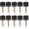 5 Pairs Women High Heel Tips Replacement TPU Round NonSlip Shoe Repairing Dowels(600A (1cm 0.39in) )
