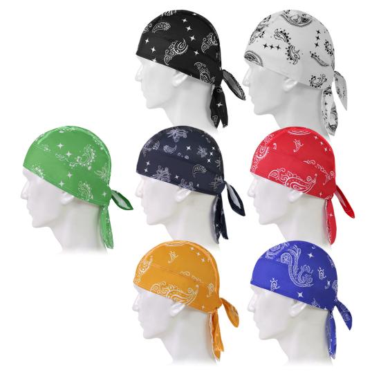 Банданы Pretied головной платок для мужчин и женщин Защита от ультрафиолета Защита от солнца Ice Silk Skull Кепка головной убор Chemo тюрбан Кепка для спорта на открытом воздухе Велоспорт
