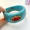 Exaggerated Resin Acrylic Bracelet Irregular Chunky Cuff Geometric Wide Bangle  Women