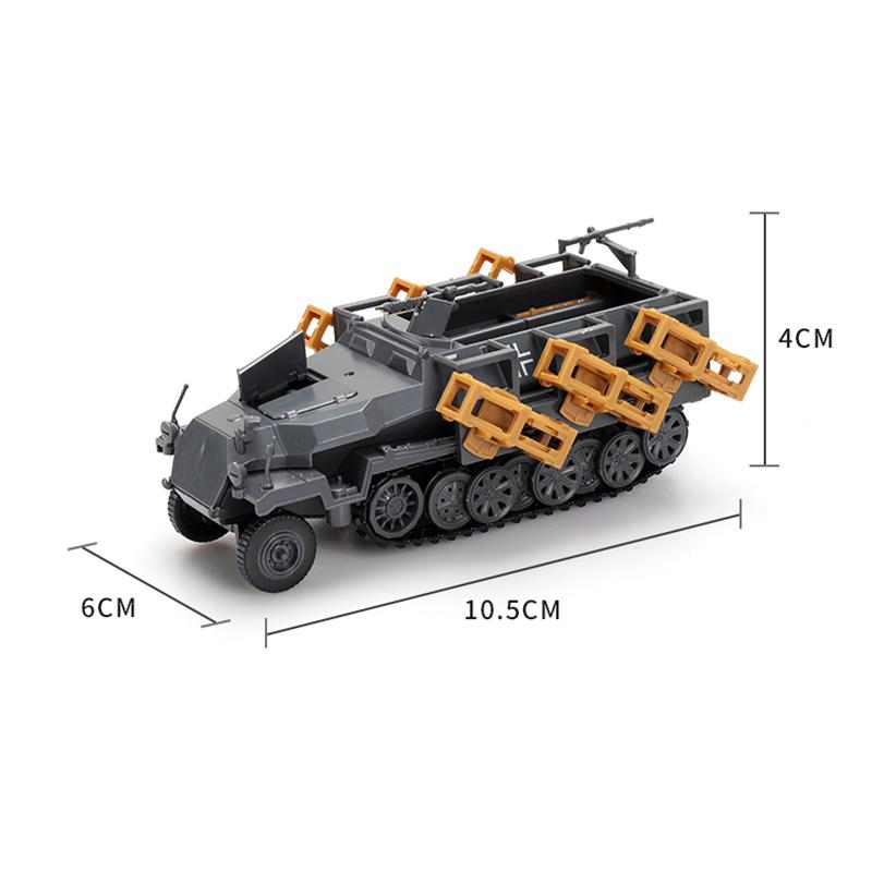 1/72 Немецкий полугусеничный бронетранспортер Sd.kfz.251 времен Второй мировой войны Военная модель Сборка Танк Грузовик Артиллерийская машина 4D Пазл Пластиковая модель Игрушки