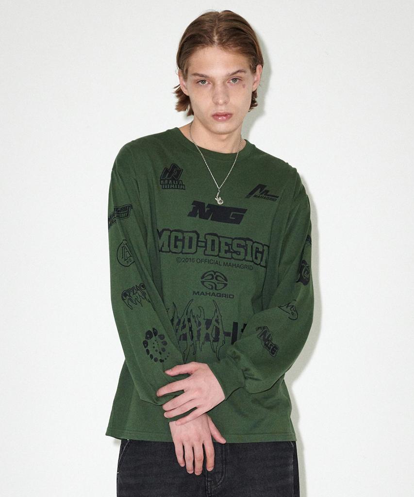 MAHAGRID Mgd Symbol Ls Tee Green(Mg2Efmt565A)