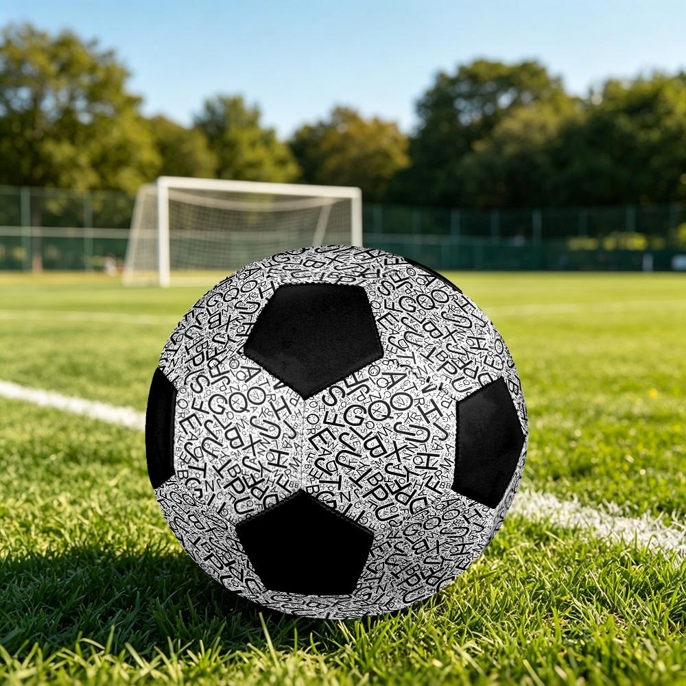 1pc Abstract Alphabet Artwork Durable Soccer Ball/Football, Size 5, Perfect for Training, Entertainment And Competition,Gift yy26060682