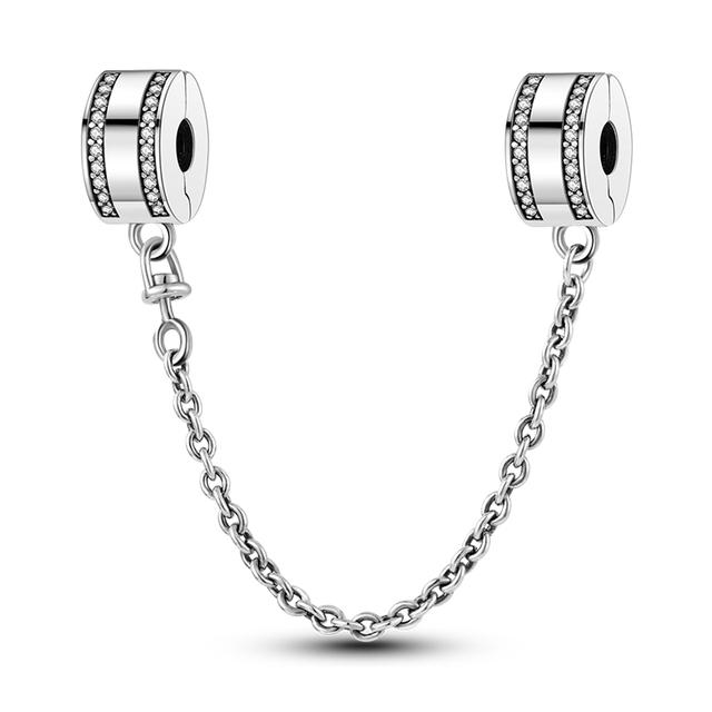 Silver Clasp 925 Silver Clip Charms Beads Stopper Fit Bracelet 925 Silver Jewelry Clip