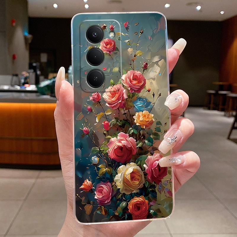 Back Cover For Redmi 15 4G Global Case Luxury Fashion Butterfly Flowers Clear Silicone Soft TPU Bumper For Redmi15 4G Phone Case