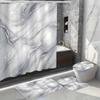1/4 шт. Белый мраморный водонепроницаемый комплект занавесок для душа, декоративный набор для ванной комнаты, нескользящий коврик для унитаза, коврик для ванной и 12 крючков
