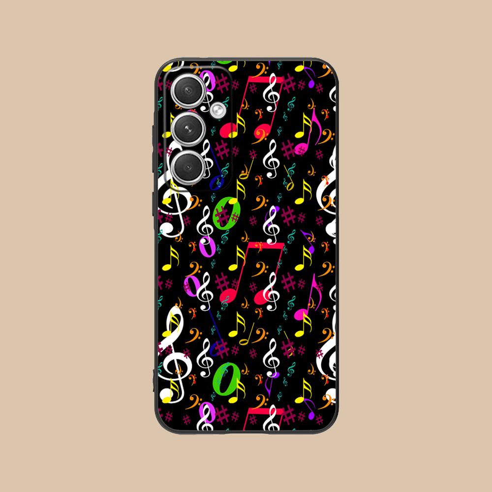 Чехол для мобильного телефона с нотным станом для Samsung Galaxy S26 S25 S24 S23 S22 S21 S20 Note20 Plus FE Ultra Цветная накладка