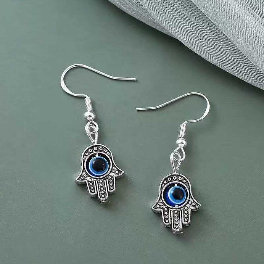 Hand of Fatima Turkish Blue Evil Eye, Suitable for Daily Wear, a Year-round Accessory