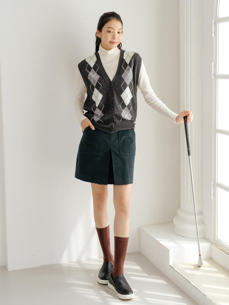 NITINA Cashmere Blending Argyle Vest Ch