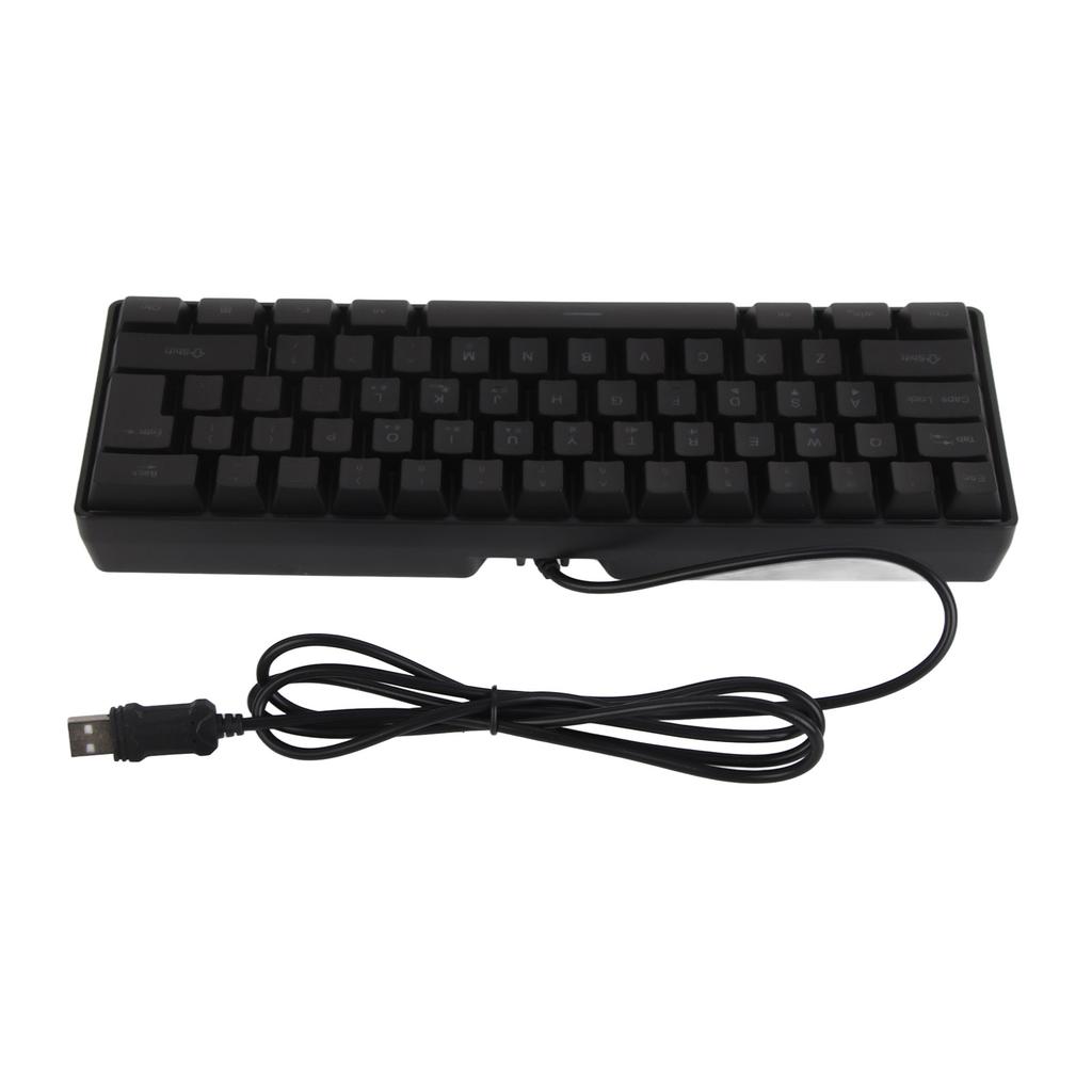 Механическая клавиатура 61 клавиша RGB подсветка ультратонкая портативная проводная клавиатура для дома офиса