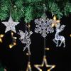 8pcs/set Christmas Tree Decoration Transparent Acrylic Snowflake Elk Angel Girl Pendant Christmas Atmosphere Decoration Acrylic